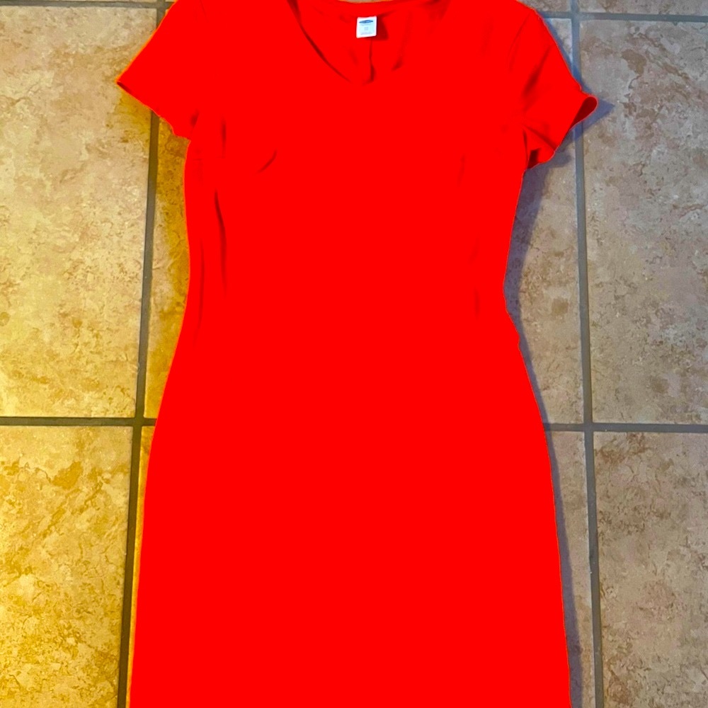 COPY - OLD NAVY Cotton Dress Small Vermillion